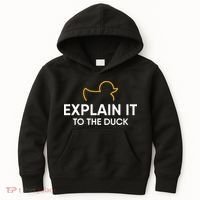 Rubber Duck Debugging Explain It To The Duck Programmer  Kids Hoodie thumb 0