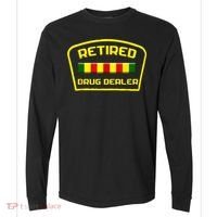 Retired Drug Dealer Funny Recovery  Comfort Colors Heavyweight Long Sleeve T-Shirt thumb 0
