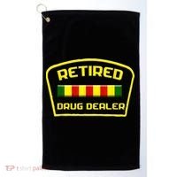 Retired Drug Dealer Funny Recovery  Golf Towel thumb 0