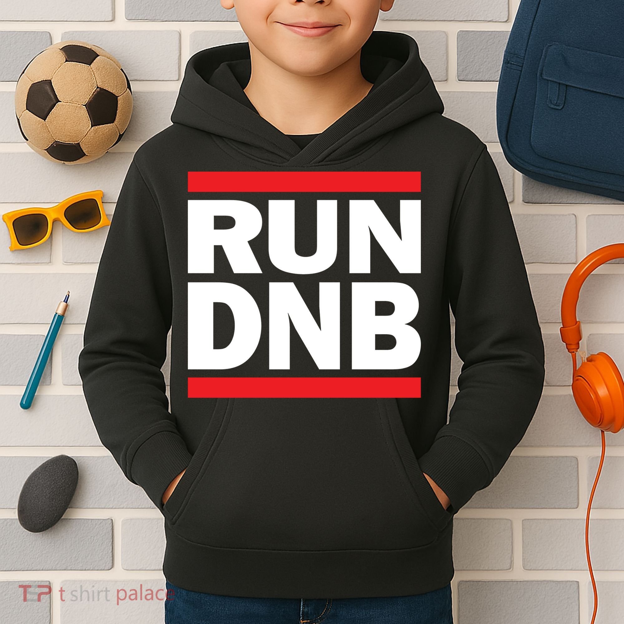 RUN DnB Drum And Bass Kids Hoodie