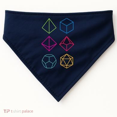 Roll Dungeons & Dragons Line Art Series USA-Made Doggie Bandana