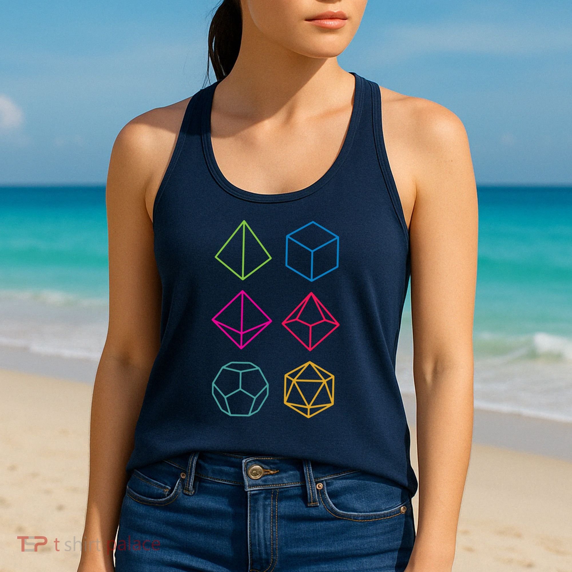 Roll Dungeons & Dragons Line Art Series Women's Tank Top