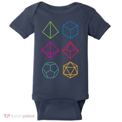 Roll Dungeons & Dragons Line Art Series Baby Bodysuit
