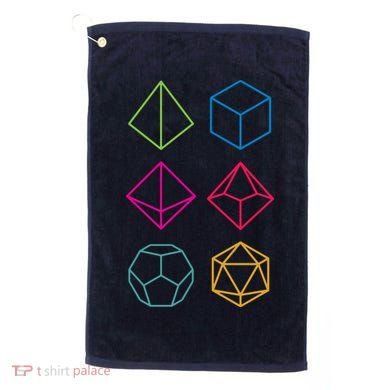 Roll Dungeons & Dragons Line Art Series Golf Towel