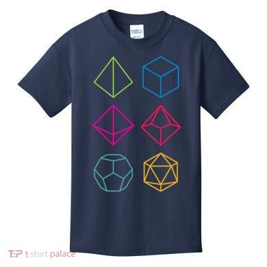 Roll Dungeons & Dragons Line Art Series Kids T-Shirt