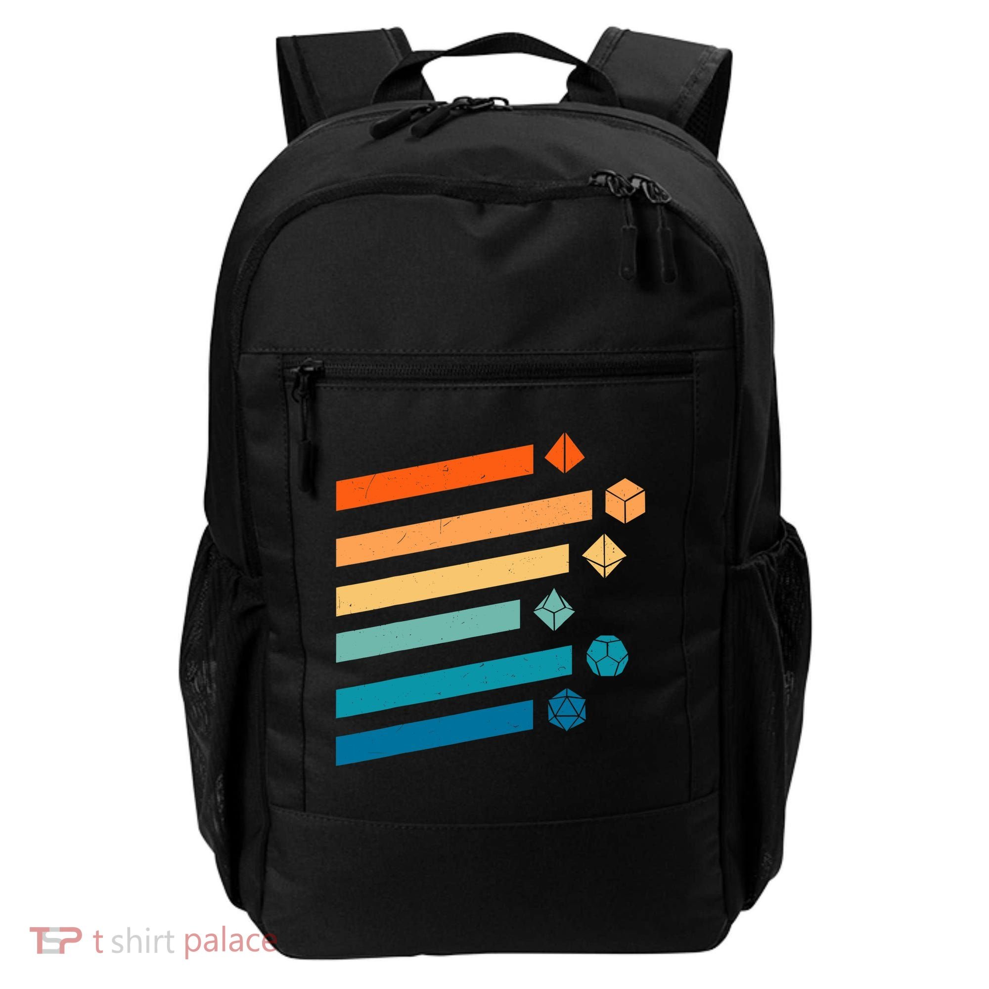 Retro Dungeons Dice D20 Dragons Fantasy Gaming Backpack