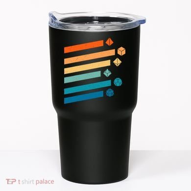 Retro Dungeons Dice D20 Dragons Fantasy Gaming Tumbler