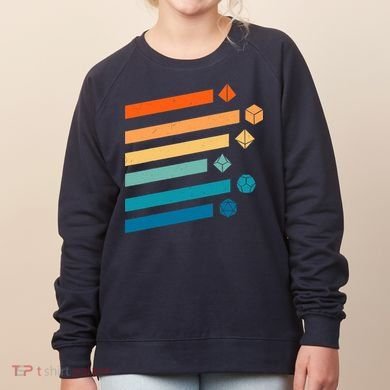 Retro Dungeons Dice D20 Dragons Fantasy Gaming Women's Sweatshirt