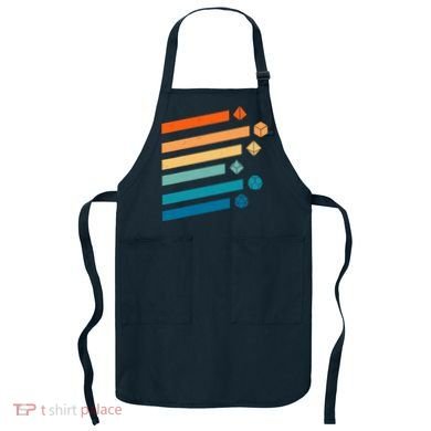 Retro Dungeons Dice D20 Dragons Fantasy Gaming Apron