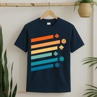Retro Dungeons Dice D20 Dragons Fantasy Gaming T-Shirt thumb 2