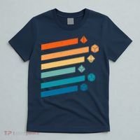 Retro Dungeons Dice D20 Dragons Fantasy Gaming T-Shirt thumb 5