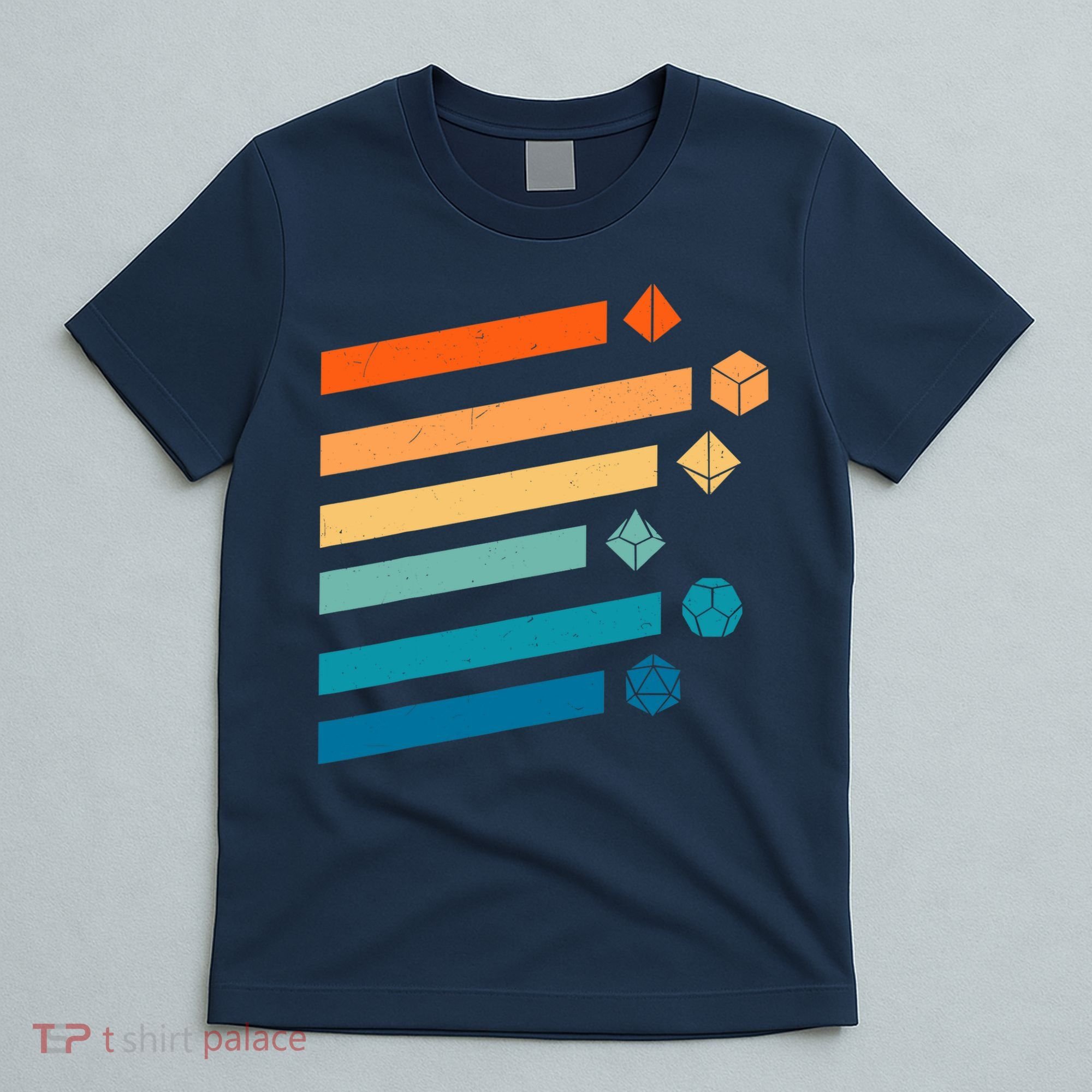 Retro Dungeons Dice D20 Dragons Fantasy Gaming T-Shirt