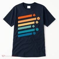 Retro Dungeons Dice D20 Dragons Fantasy Gaming Tall T-Shirt thumb 0