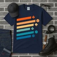 Retro Dungeons Dice D20 Dragons Fantasy Gaming Tall T-Shirt thumb 3