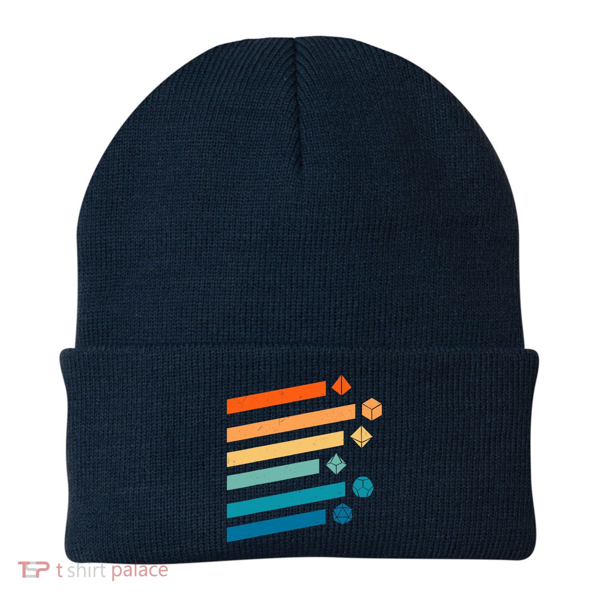 Retro Dungeons Dice D20 Dragons Fantasy Gaming Beanie
