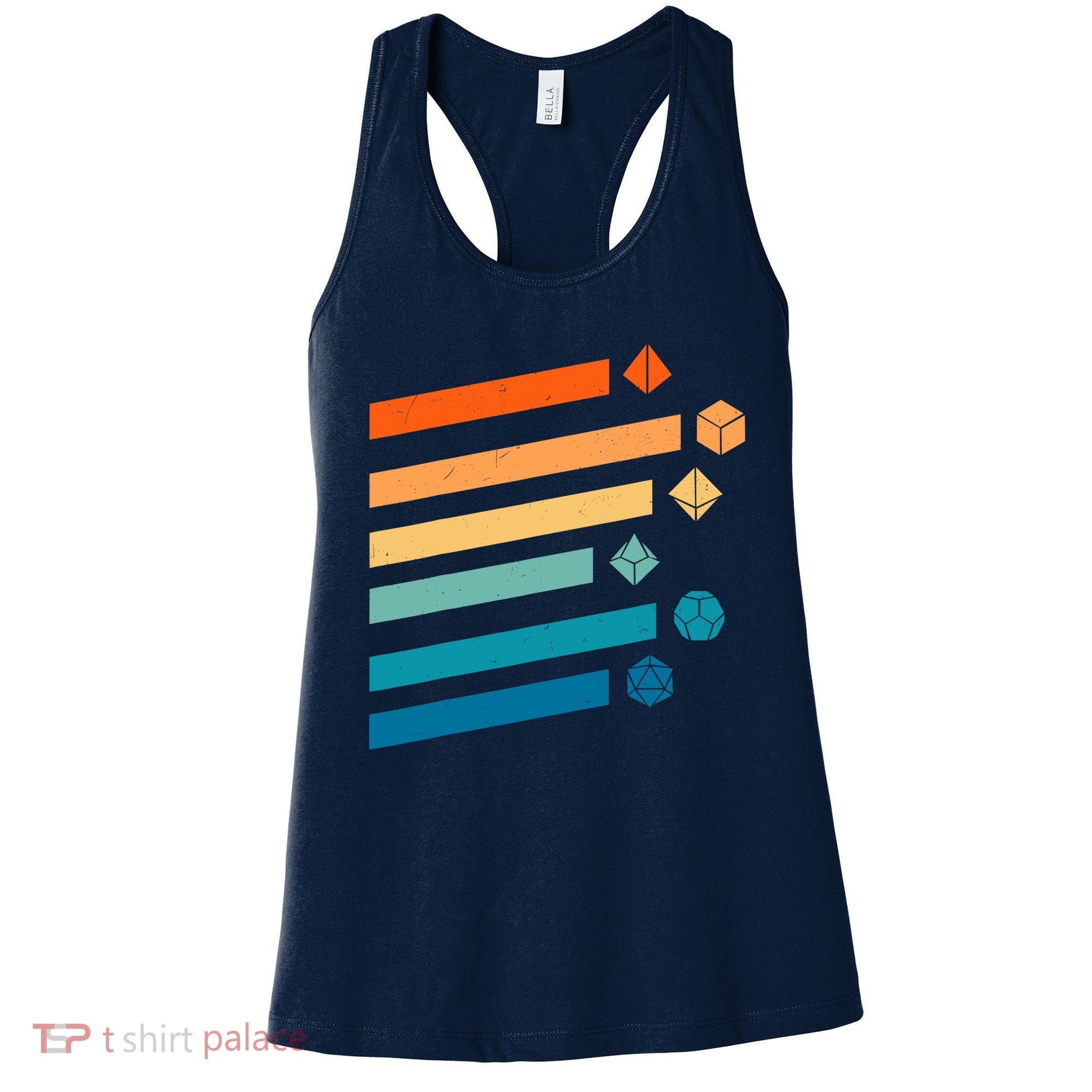 Retro Dungeons Dice D20 Dragons Fantasy Gaming Women's Tank Top