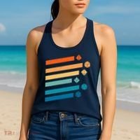 Retro Dungeons Dice D20 Dragons Fantasy Gaming Women's Tank Top thumb 2