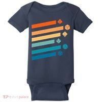 Retro Dungeons Dice D20 Dragons Fantasy Gaming Baby Bodysuit thumb 0