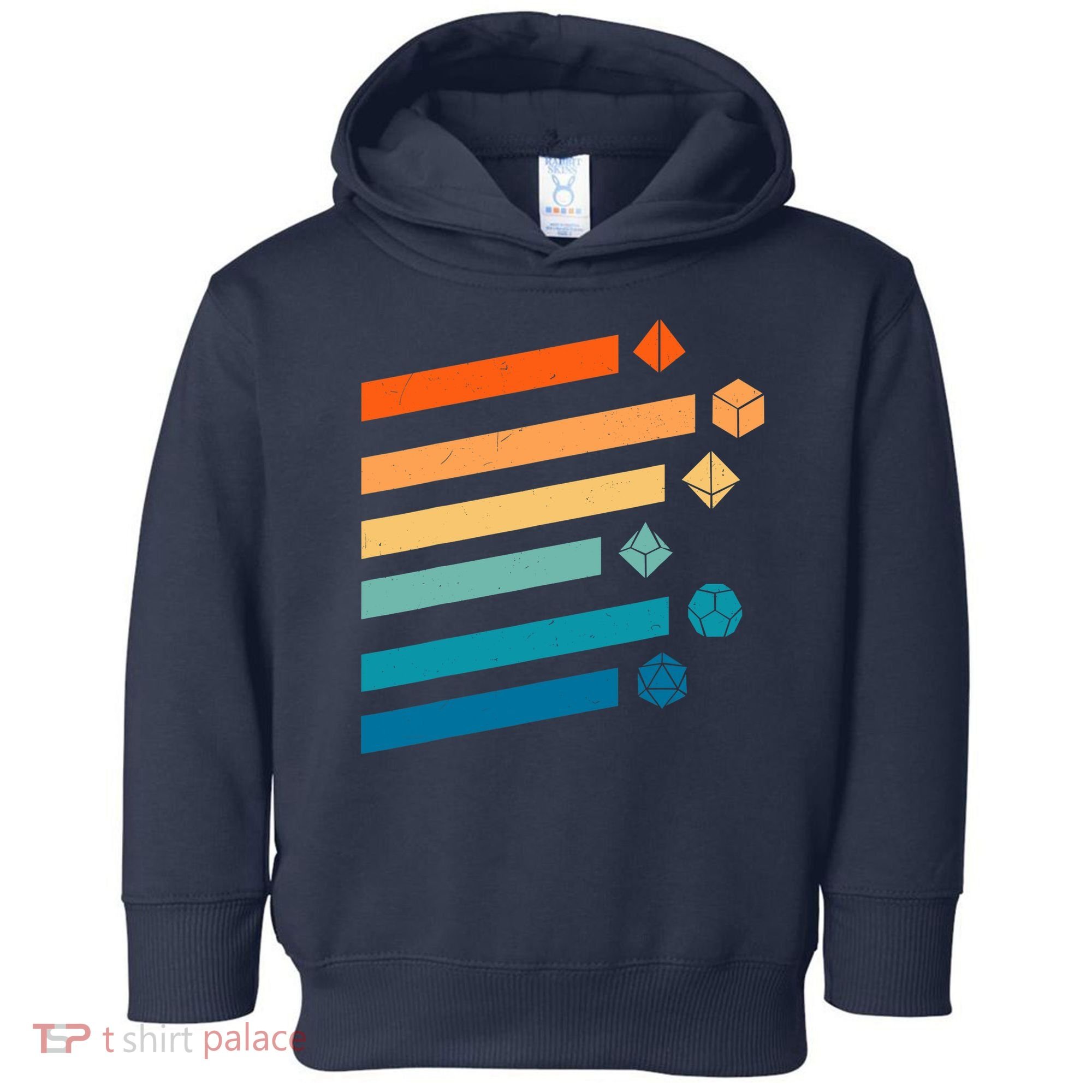 Retro Dungeons Dice D20 Dragons Fantasy Gaming Toddler Hoodie