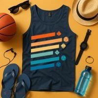 Retro Dungeons Dice D20 Dragons Fantasy Gaming Tank Top thumb 4
