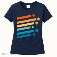 Retro Dungeons Dice D20 Dragons Fantasy Gaming Women's T-Shirt thumb 0