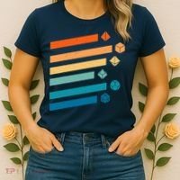 Retro Dungeons Dice D20 Dragons Fantasy Gaming Women's T-Shirt thumb 2