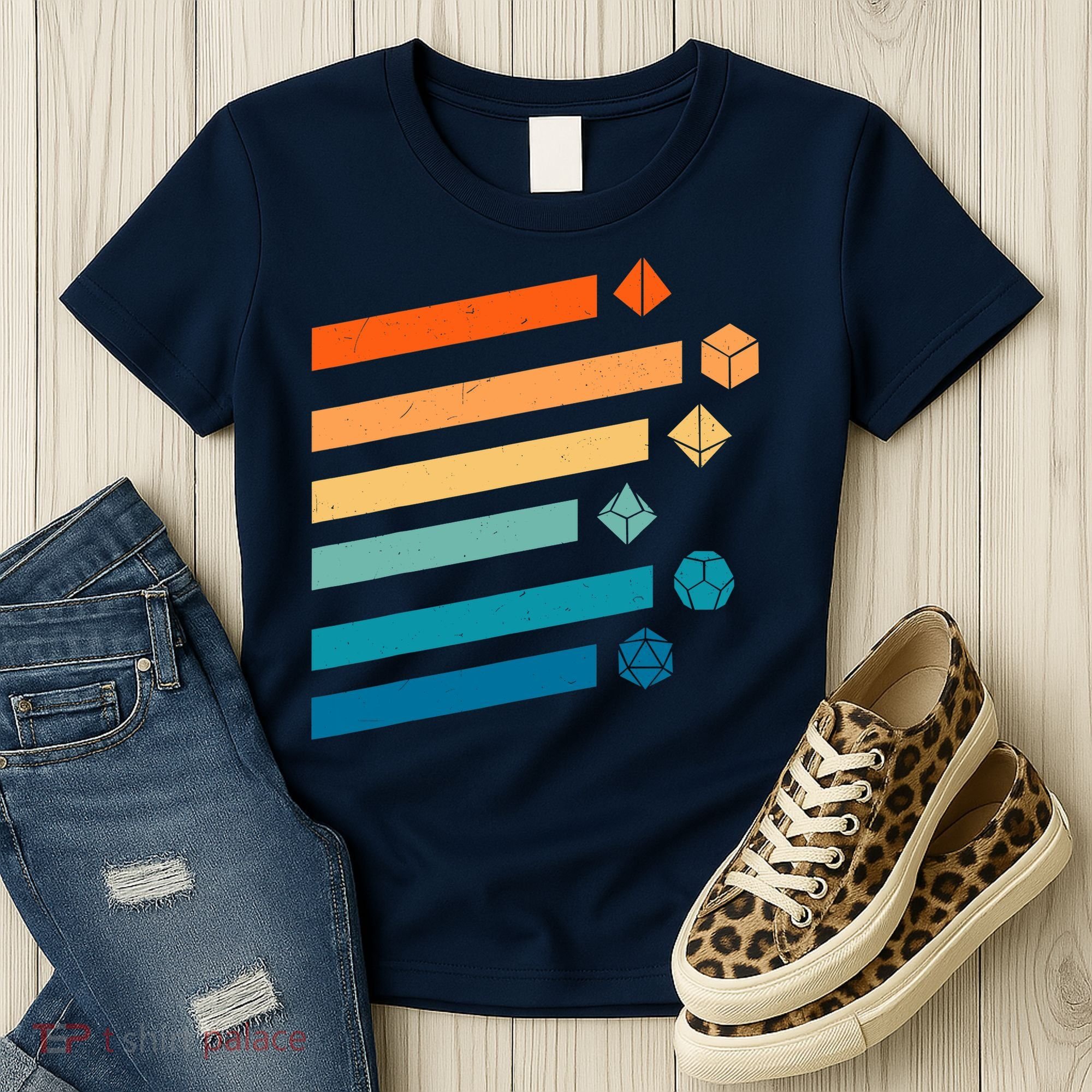 Retro Dungeons Dice D20 Dragons Fantasy Gaming Women's T-Shirt
