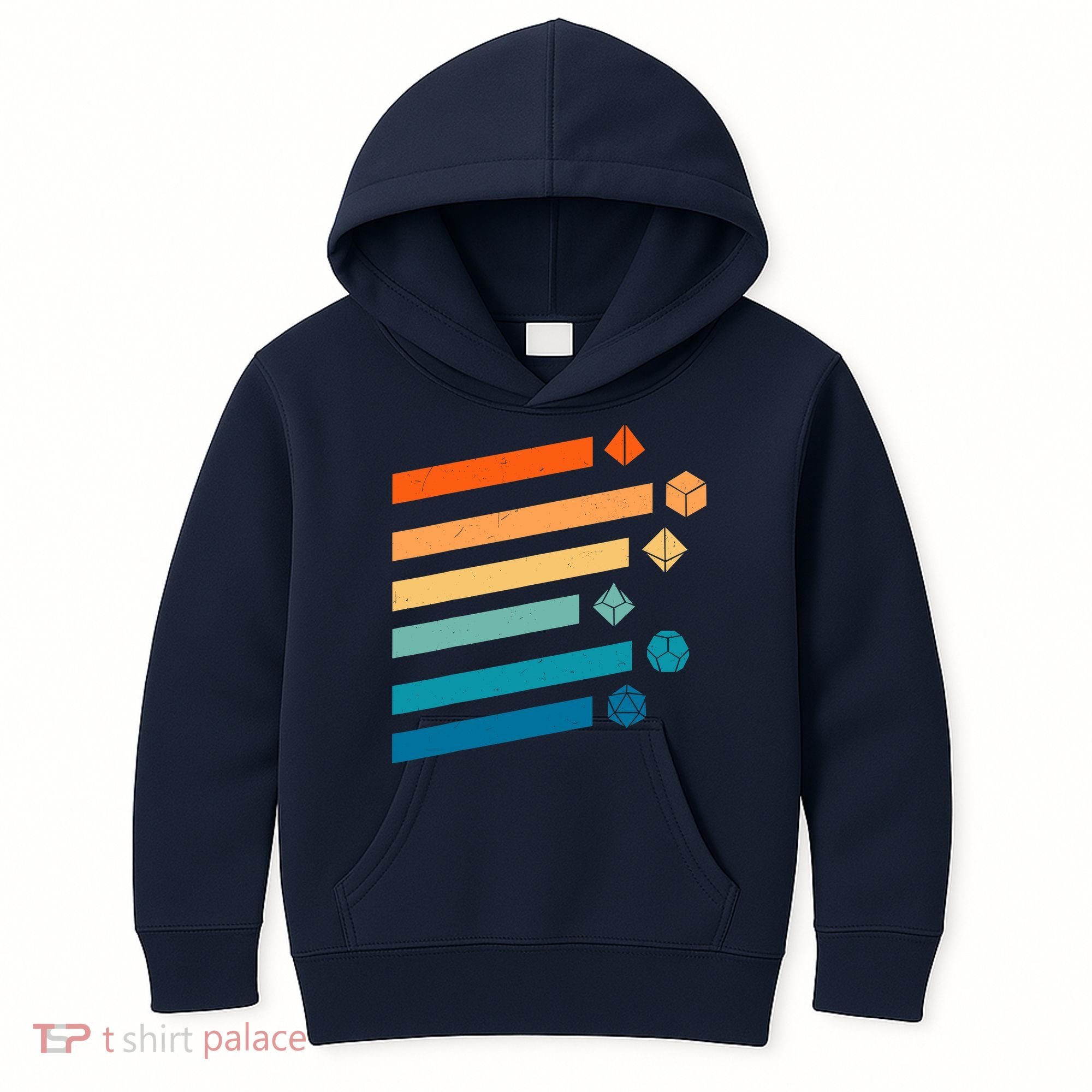 Retro Dungeons Dice D20 Dragons Fantasy Gaming Kids Hoodie