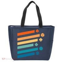 Retro Dungeons Dice D20 Dragons Fantasy Gaming Tote Bag thumb 0