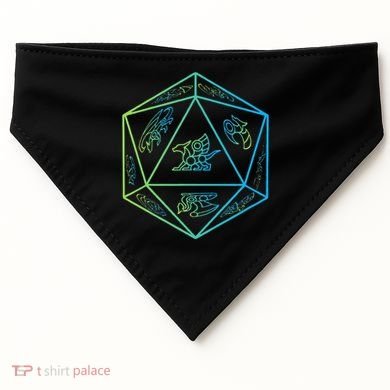 RPG Dragon Dice Polyhedral  RPG  USA-Made Doggie Bandana