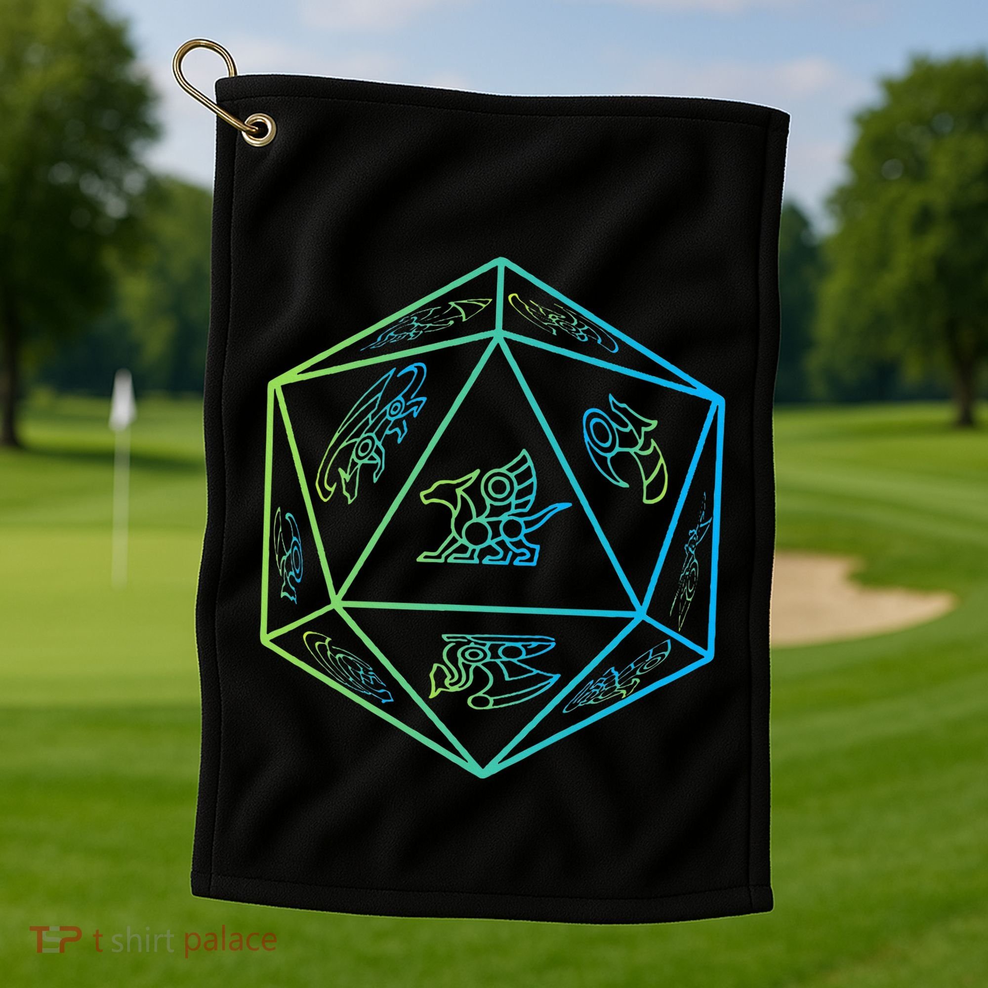 RPG Dragon Dice Polyhedral  RPG  Golf Towel