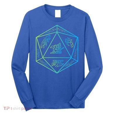 RPG Dragon Dice Polyhedral  RPG  Long Sleeve Shirt