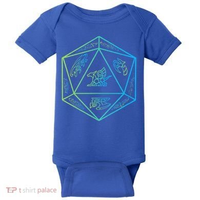 RPG Dragon Dice Polyhedral  RPG  Baby Bodysuit
