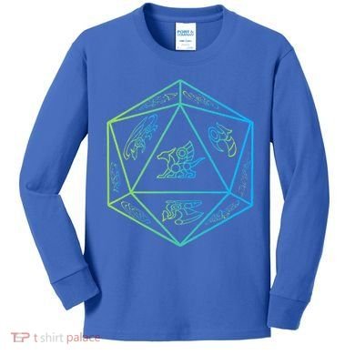 RPG Dragon Dice Polyhedral  RPG  Kids Long Sleeve Shirt