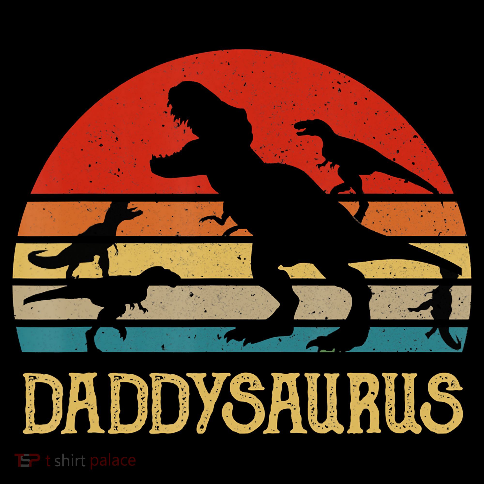 Retro Daddy Dinosaur Daddysaurus Fathers Day Doggie Tank