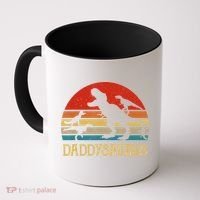 Retro Daddy Dinosaur Daddysaurus Fathers Day Coffee Mug thumb 0