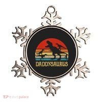 Retro Daddy Dinosaur Daddysaurus Fathers Day Ornament thumb 0