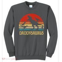 Retro Daddy Dinosaur Daddysaurus Fathers Day Sweatshirt thumb 0