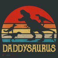 Retro Daddy Dinosaur Daddysaurus Fathers Day Sweatshirt thumb 2