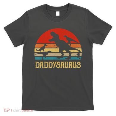 Retro Daddy Dinosaur Daddysaurus Fathers Day T-Shirt