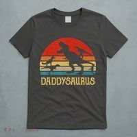 Retro Daddy Dinosaur Daddysaurus Fathers Day T-Shirt thumb 5