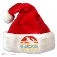 Retro Daddy Dinosaur Daddysaurus Fathers Day Santa Hat thumb 0
