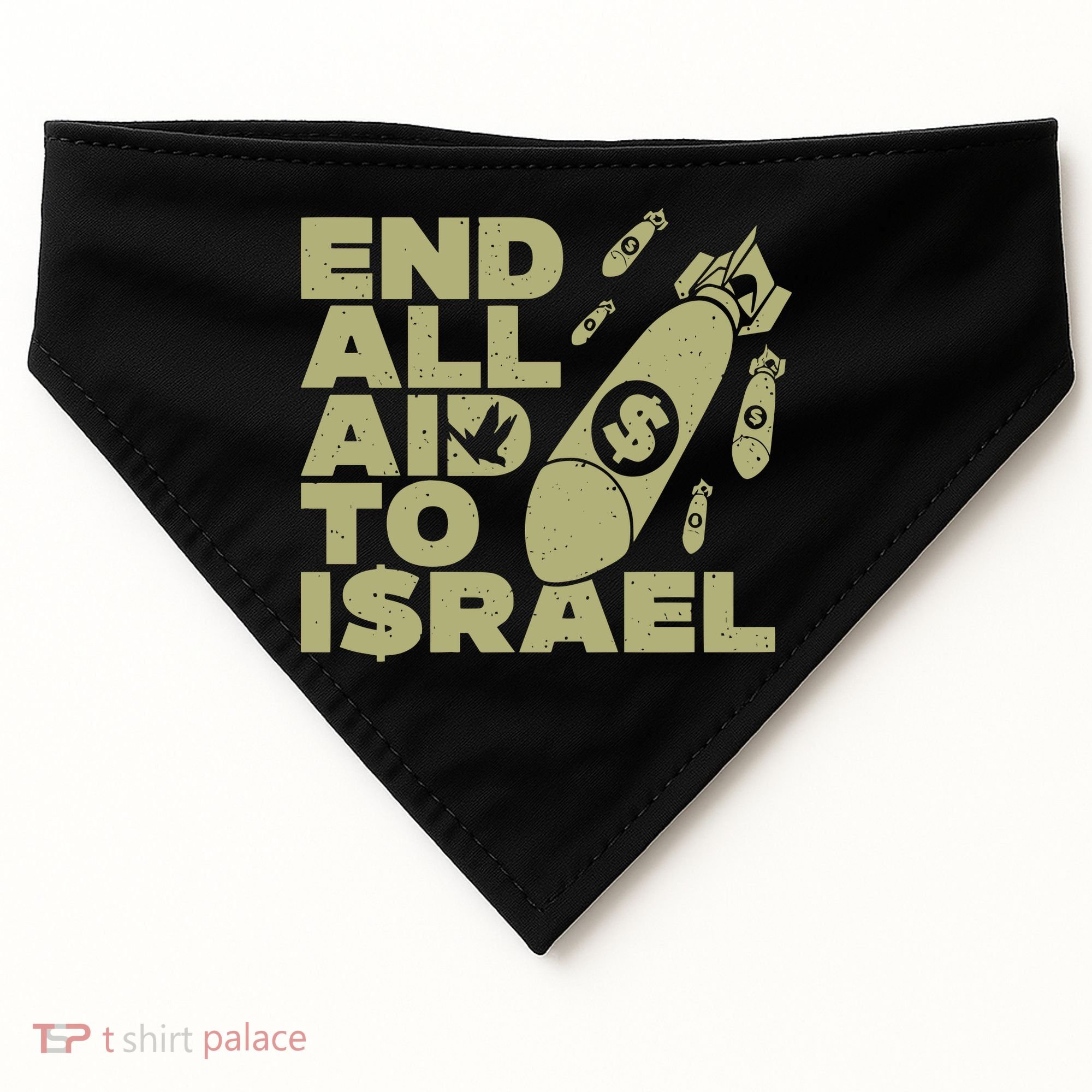 End All Aid To Israel USA-Made Doggie Bandana