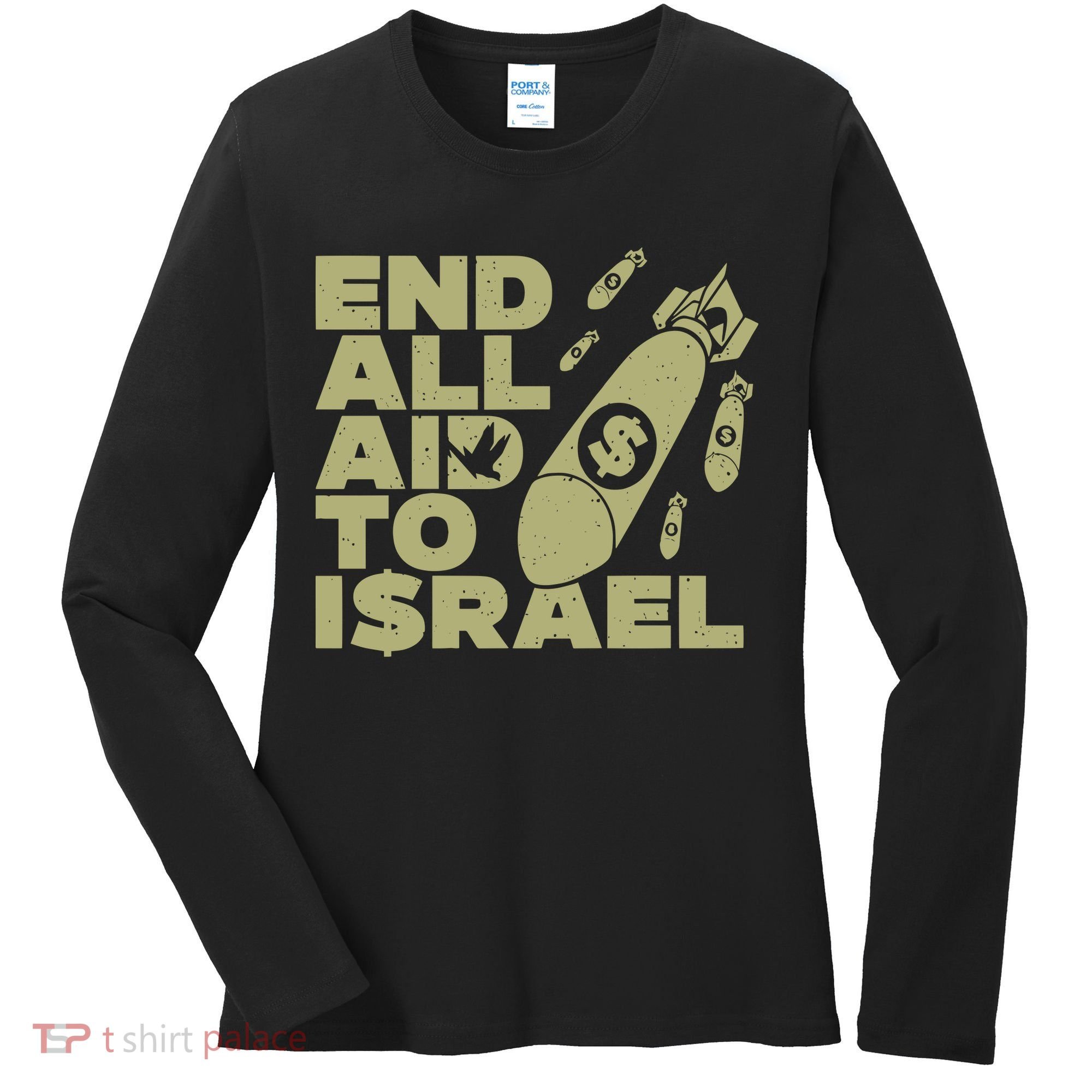 End All Aid To Israel Women's Long Sleeve Shirt