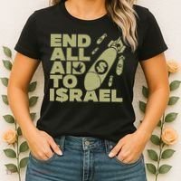 End All Aid To Israel Women's T-Shirt thumb 2