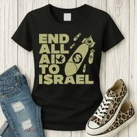 End All Aid To Israel Women's T-Shirt thumb 3