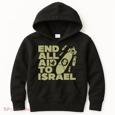 End All Aid To Israel Kids Hoodie