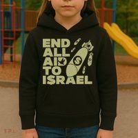 End All Aid To Israel Kids Hoodie thumb 3