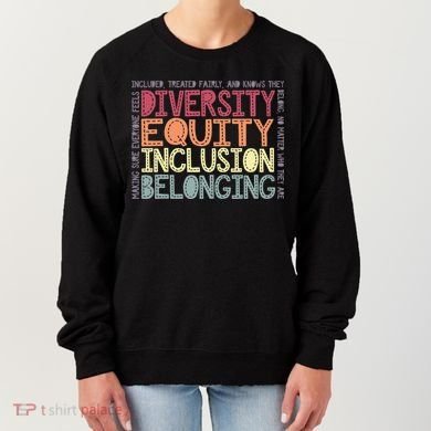 Retro Diversity Equity Inclusion Belonging DEIB Teacher Women's Sweatshirt