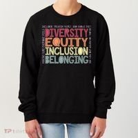 Retro Diversity Equity Inclusion Belonging DEIB Teacher Women's Sweatshirt thumb 0